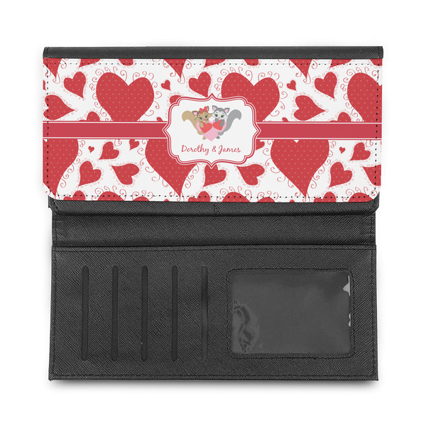 Cute Squirrel Couple Ladies Wallet - Half Way Open