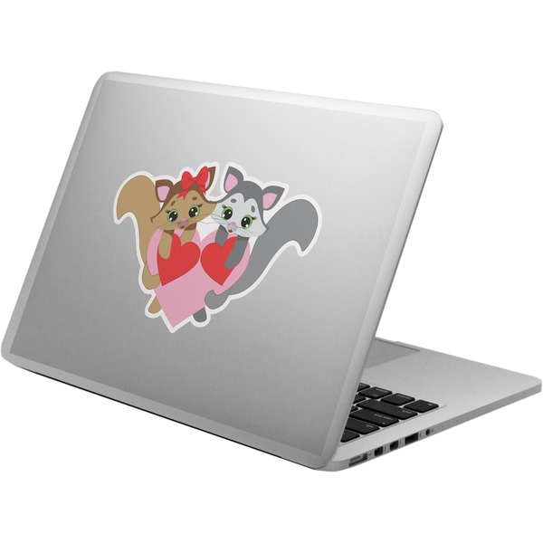 Custom Cute Raccoon Couple Laptop Decal