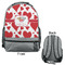 Cute Squirrel Couple Large Backpack - Gray - Front & Back View