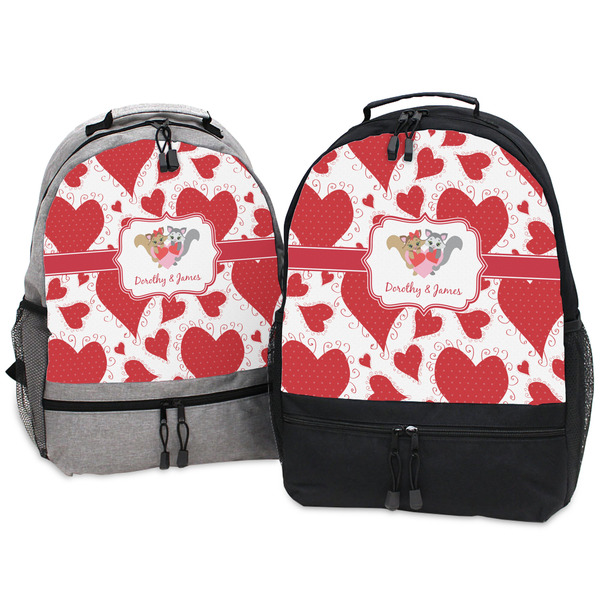 Cute Squirrel Couple Large Backpacks - Both