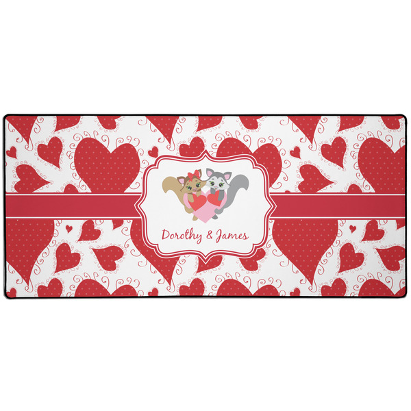 Custom Cute Squirrel Couple Gaming Mouse Pad (Personalized)