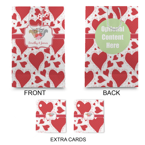 Cute Squirrel Couple Large Gift Bag - Approval