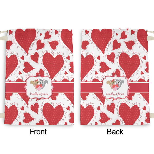 Cute Squirrel Couple Large Laundry Bag - Front & Back View