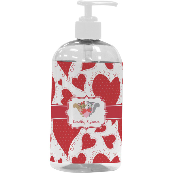 Cute Squirrel Couple Large Liquid Dispenser (16 oz) - White