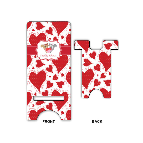 Cute Squirrel Couple Large Phone Stand - Front & Back