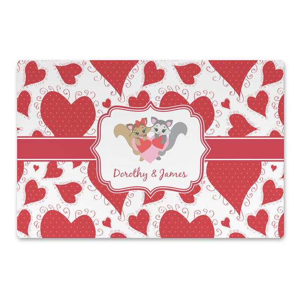 Custom Cute Squirrel Couple Large Rectangle Car Magnet (Personalized)