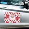 Cute Squirrel Couple Large Rectangle Car Magnets- In Context