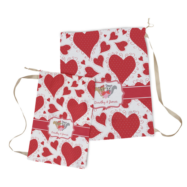 Cute Squirrel Couple Laundry Bag - Both Bags