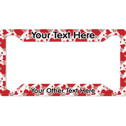 Cute Squirrel Couple License Plate Frame - Style A (Personalized)