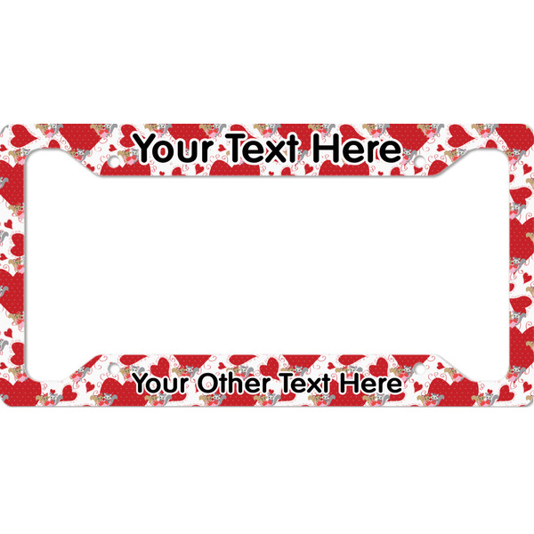 Custom Cute Squirrel Couple License Plate Frame - Style A (Personalized)