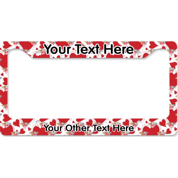 Custom Cute Squirrel Couple License Plate Frame - Style B (Personalized)
