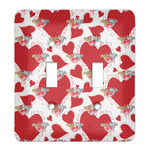 Cute Raccoon Couple Light Switch Cover (2 Toggle Plate)