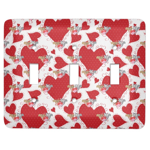 Custom Cute Squirrel Couple Light Switch Cover (3 Toggle Plate)