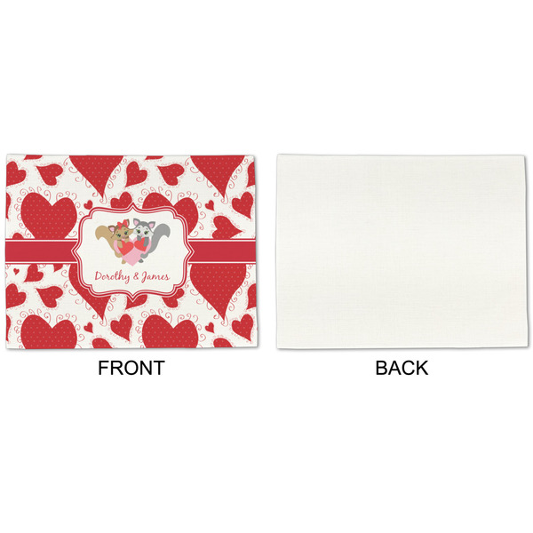 Cute Squirrel Couple Linen Placemat - APPROVAL Single (single sided)