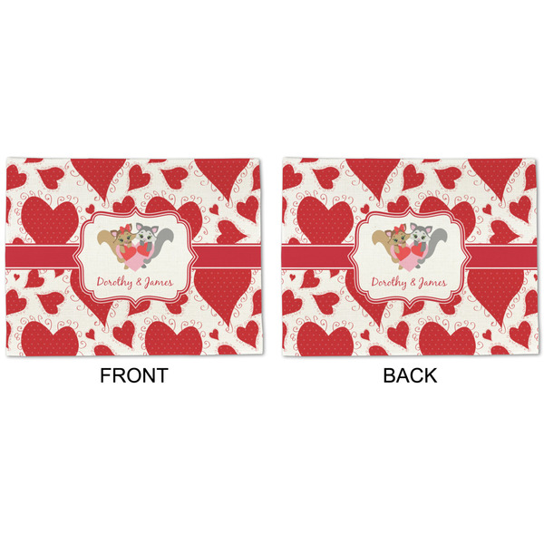 Cute Squirrel Couple Linen Placemat - APPROVAL (double sided)