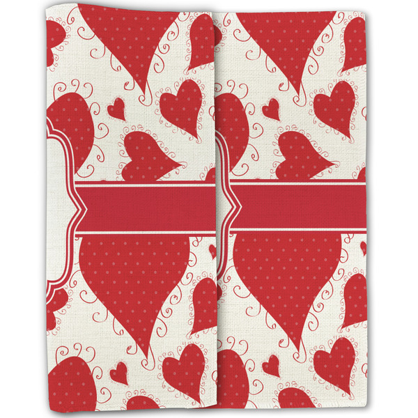 Cute Squirrel Couple Linen Placemat - Folded Half (double sided)