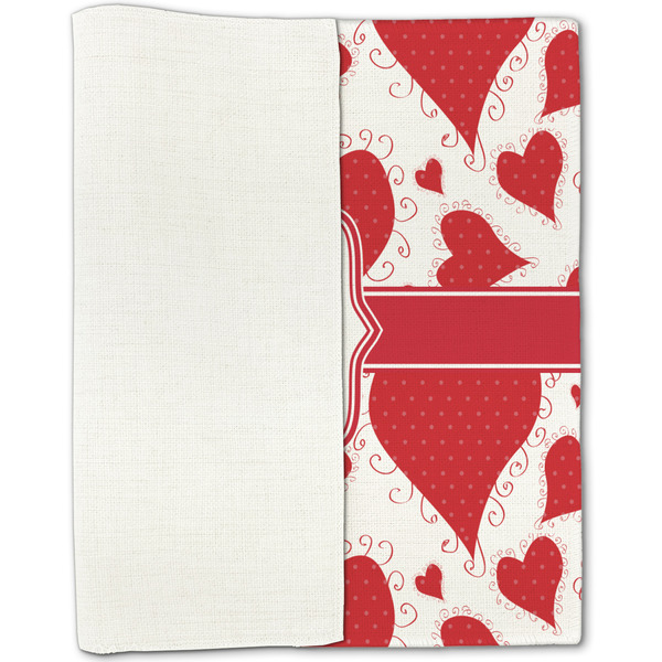 Cute Squirrel Couple Linen Placemat - Folded Half