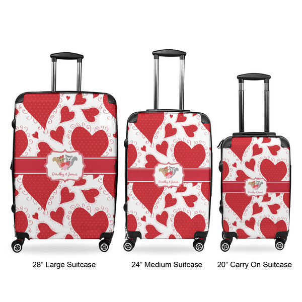 Cute Squirrel Couple Luggage Bags all sizes - With Handle