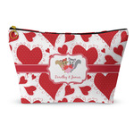 Cute Squirrel Couple Makeup Bag - Large - 12.5"x7" (Personalized)