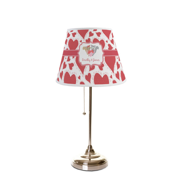 Cute Squirrel Couple Poly Film Empire Lampshade - On Stand