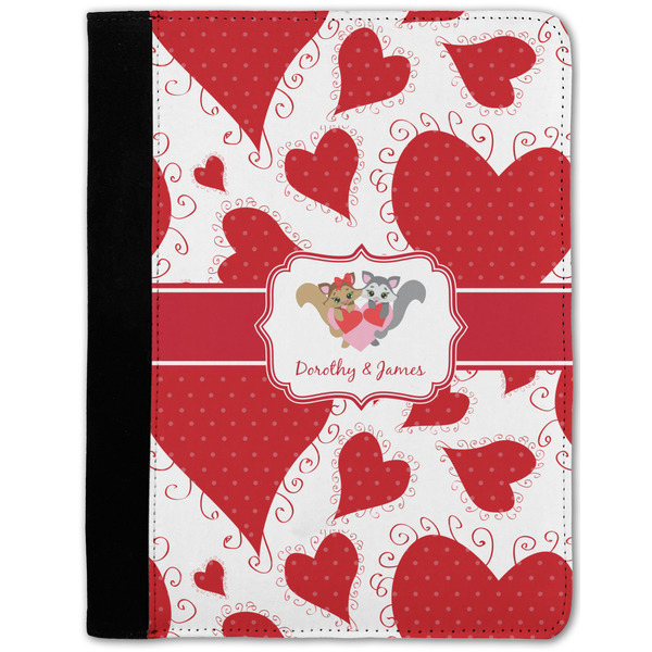 Custom Cute Squirrel Couple Notebook Padfolio - Medium w/ Couple's Names