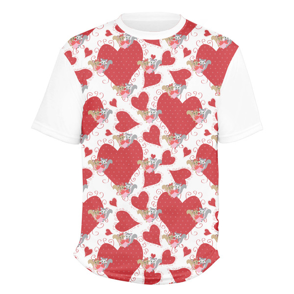 Custom Cute Squirrel Couple Men's Crew T-Shirt - X Large