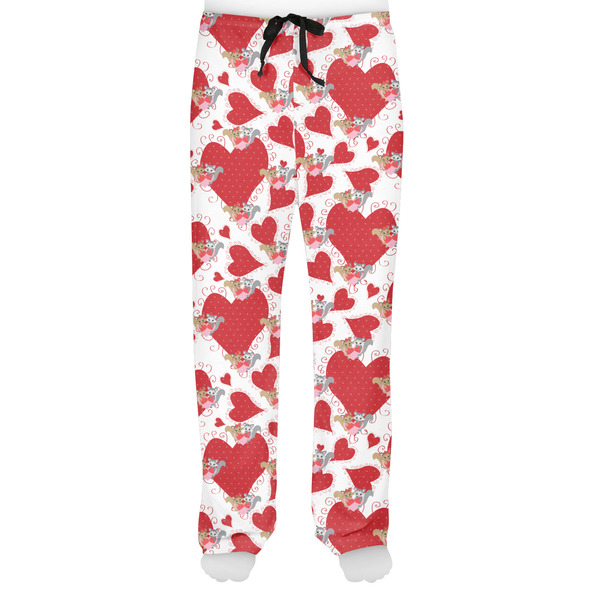 Cute Squirrel Couple Men's Pjs Front - on model
