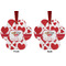 Cute Squirrel Couple Metal Paw Ornament - Front and Back