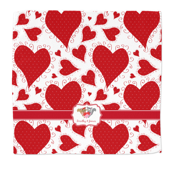 Custom Cute Squirrel Couple Microfiber Dish Rag (Personalized)