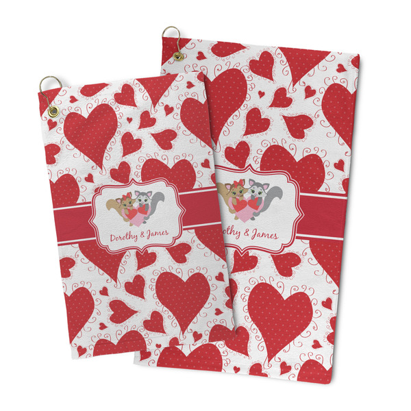 Cute Squirrel Couple Microfiber Golf Towel - PARENT/MAIN