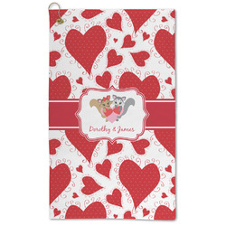 Cute Squirrel Couple Microfiber Golf Towel (Personalized)