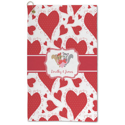Cute Squirrel Couple Microfiber Golf Towel (Personalized)