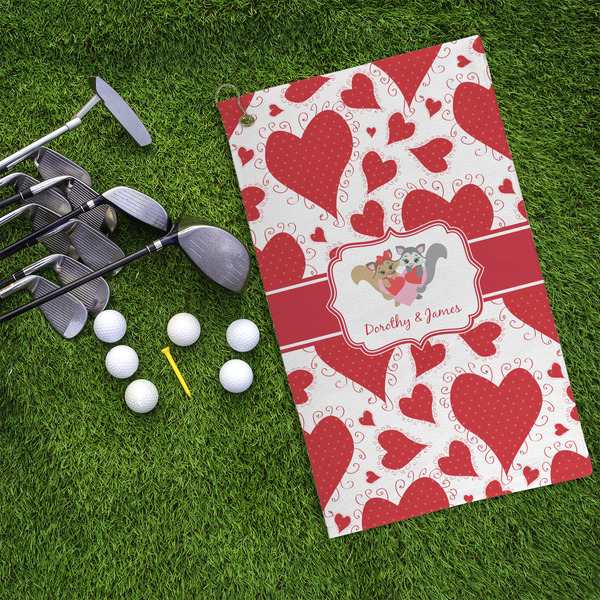 Cute Squirrel Couple Microfiber Golf Towels - LIFESTYLE