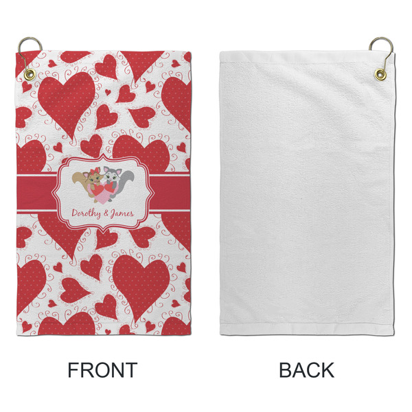 Cute Squirrel Couple Microfiber Golf Towels - Small - APPROVAL