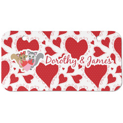 Cute Squirrel Couple Mini/Bicycle License Plate (2 Holes) (Personalized)