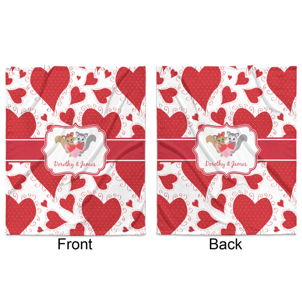 Cute Squirrel Couple Minky Blanket - 50"x60" - Double Sided - Front & Back