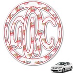 Cute Squirrel Couple Monogram Car Decal (Personalized)