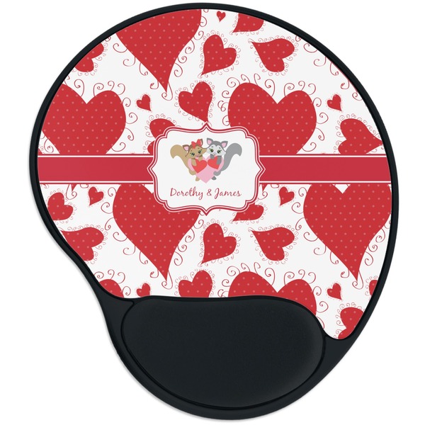 Custom Cute Squirrel Couple Mouse Pad with Wrist Support