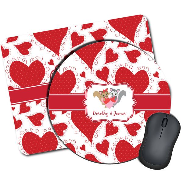 Custom Cute Squirrel Couple Mouse Pad (Personalized)