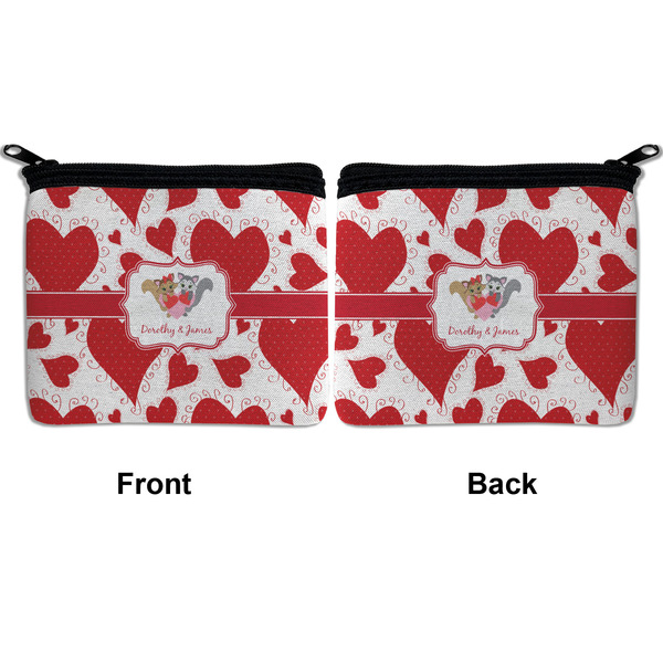 Cute Squirrel Couple Neoprene Coin Purse - Front & Back (APPROVAL)