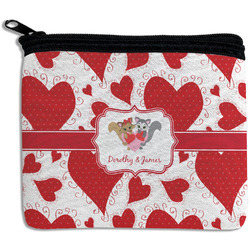 Cute Raccoon Couple Rectangular Coin Purse (Personalized)