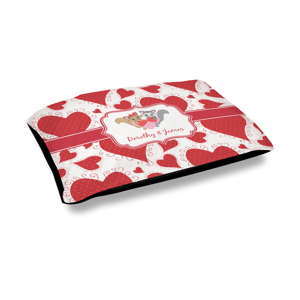 Custom Cute Squirrel Couple Outdoor Dog Bed - Medium (Personalized)