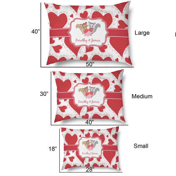 Cute Squirrel Couple Outdoor Dog Beds - SIZE CHART