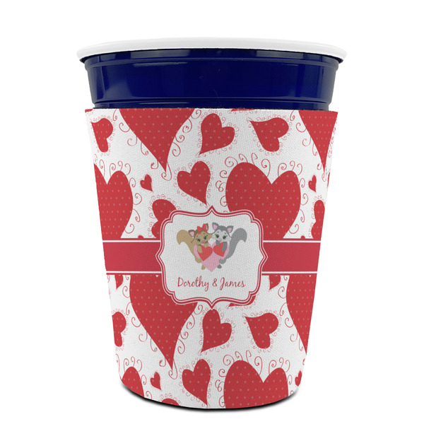Cute Squirrel Couple Party Cup Sleeves - without bottom - FRONT (on cup)