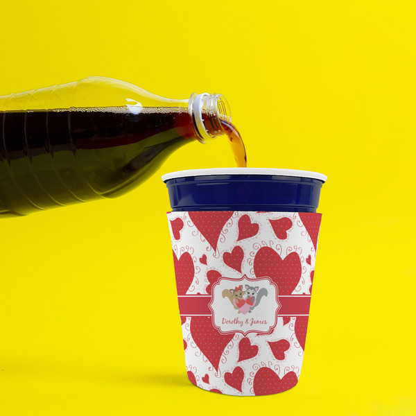 Cute Squirrel Couple Party Cup Sleeves - without bottom - Lifestyle