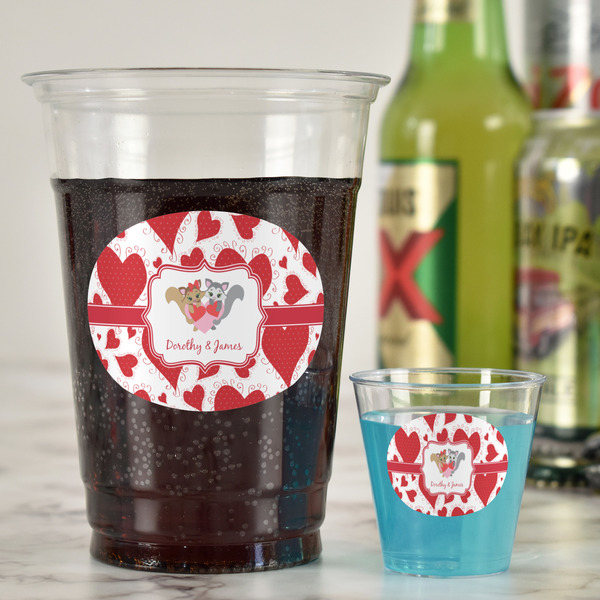 Cute Squirrel Couple Party Cups - 16oz - In Context