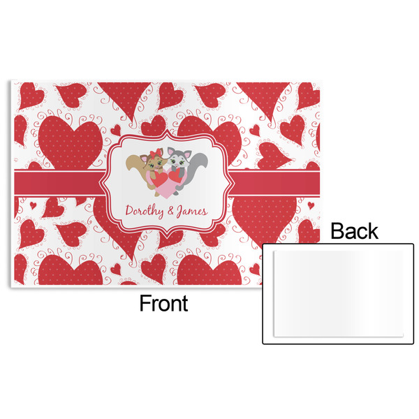 Cute Squirrel Couple Disposable Paper Placemat - Front & Back