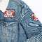 Cute Squirrel Couple Patches Lifestyle Jean Jacket Detail