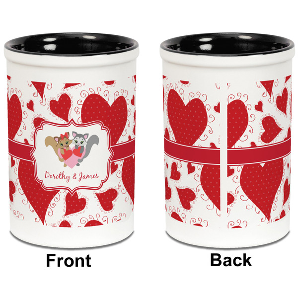 Cute Squirrel Couple Pencil Holder - Black - approval