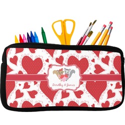 Cute Squirrel Couple Neoprene Pencil Case (Personalized)